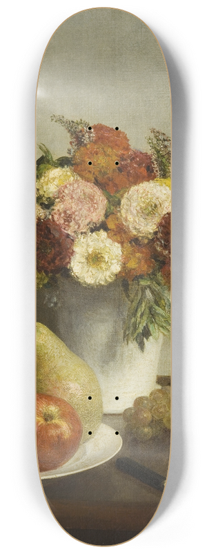 Henri Fantin-Latour - Flowers and Fruit 8.25 inch art skate deck