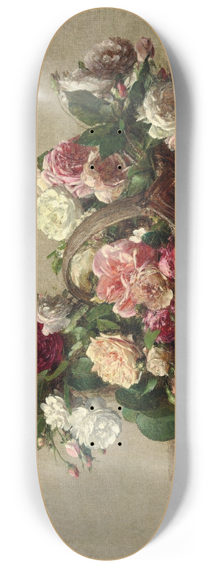 Henri Fantin-Latour - Panier de roses 8.25 inch art skate deck