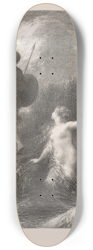 Henri Fantin-Latour - Twilight of the Gods; Siegfried and the Rhine Maidens 8.25 inch art skate deck