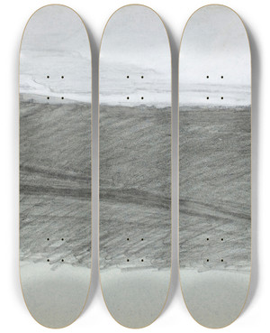 Triptych art skateboard deck of Magnus Enckell Maisemaharjoitelma by Magnus Enckell (1870-1925)