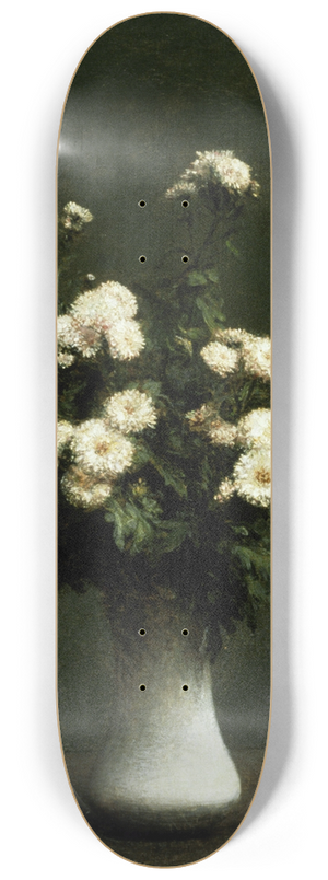 Henri Fantin-Latour - Vase of Chrysanthemums 8.25 inch art skate deck
