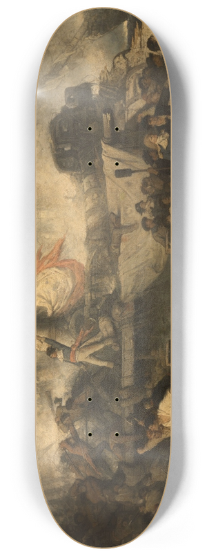 Henri Franois Schaefels - The Algerisas at the Battle of Trafalgar 8.25 inch art skate deck
