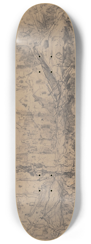 Henri Franois Schaefels - The Old Fishmarket in Antwerp 8.25 inch art skate deck