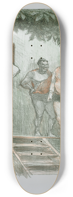 Henri-Gabriel Ibels - Dessin original pour les Matres de lAffiche 8.25 inch art skate deck Henri-Gabriel Ibels - Dessin original pour les Matres de lAffiche 8.25 inch art skate deck