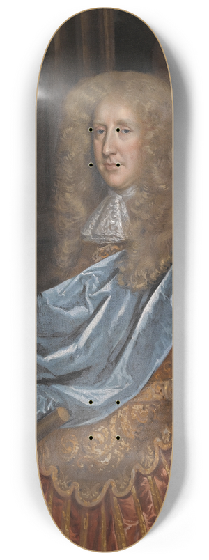 Henri Gascar - Portrait of Robert Bruce, 1st Earl of Ailesbury And 2nd Earl of Elgin (1626-1685) Wearing Roman Armour 8.25 inch art skate deck