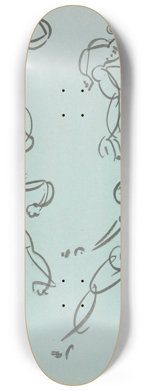 Henri Gaudier-Brzeska - Four Studies of Dancing Figures 8.25 inch art skate deck Henri Gaudier-Brzeska - Four Studies of Dancing Figures 8.25 inch art skate deck