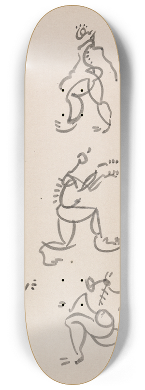 Henri Gaudier-Brzeska - Nine Dancing Figures, in Three Registers 8.25 inch art skate deck
