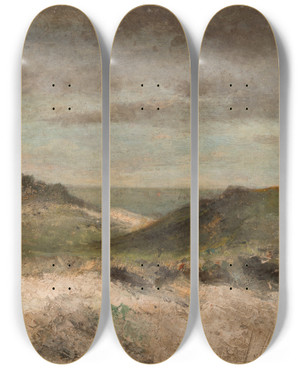 Triptych art skateboard deck of James Ensor Dunes by James Ensor (1860-1949)