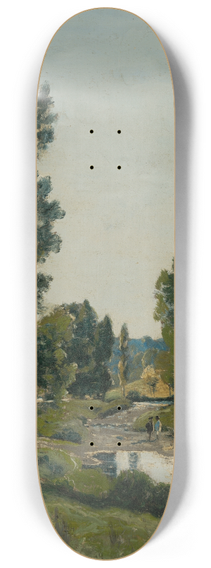 Henri-Joseph Harpignies - La flaque au bois 8.25 inch art skate deck