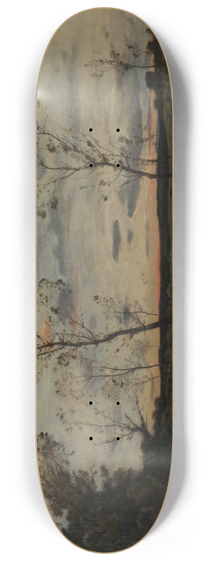 Henri-Joseph Harpignies - Landscape 8.25 inch art skate deck