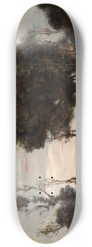Henri-Joseph Harpignies - Landscape atDusk 8.25 inch art skate deck
