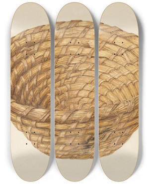 Triptych art skateboard deck of Alfonso Moreno Bread Basket by Alfonso Moreno