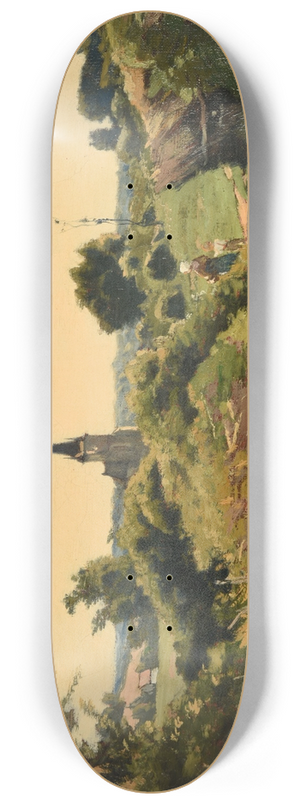 Henri-Joseph Harpignies - Temps de soleil  Saint-Priv 8.25 inch art skate deck