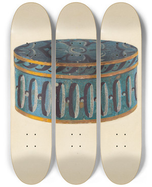 Triptych art skateboard deck of Walter Doran Bandbox_3 by Walter Doran