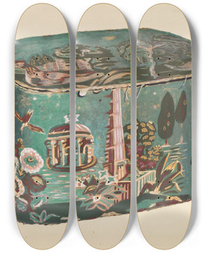Triptych art skateboard deck of Holger Hansen Bandbox_2 by Holger Hansen