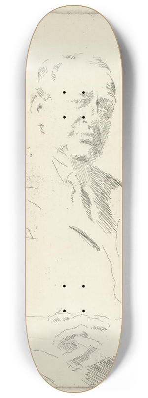 Henrik Lund - Mannsportrett 8 8.25 inch art skate deck