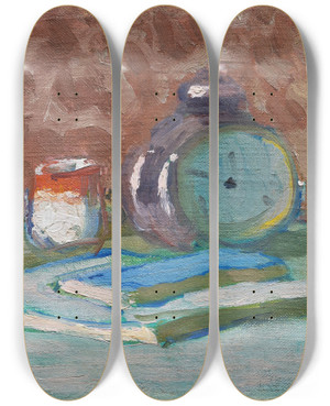 Triptych art skateboard deck of Albert Marquet Le Rveil_1 by Albert Marquet (1875-1947)