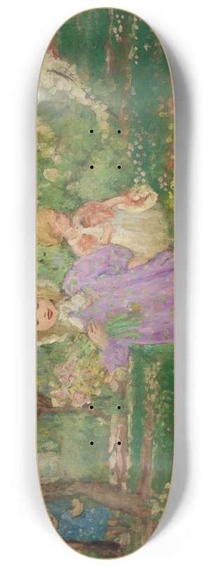 Henri Lebasque - Enfants dans un verger fleuri 8.25 inch art skate deck Henri Lebasque - Enfants dans un verger fleuri 8.25 inch art skate deck