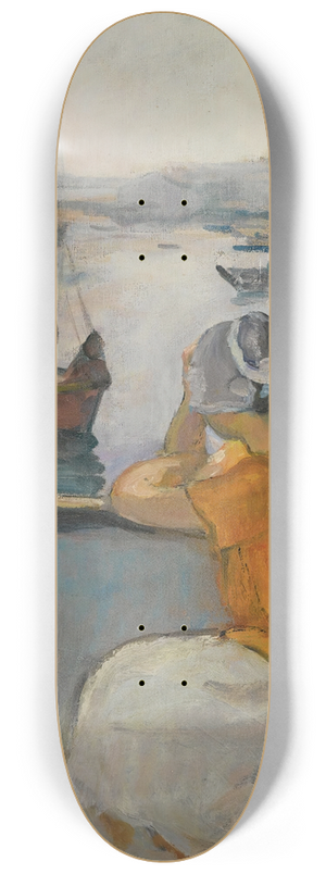 Henri Lebasque - Jeune Femme Devant La Fentre Ouverte  Lle Dyeu 8.25 inch art skate deck