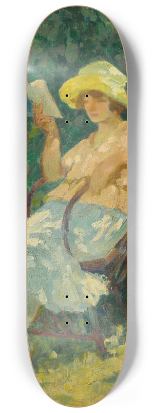 Henri Lebasque - La lecture au jardin 8.25 inch art skate deck