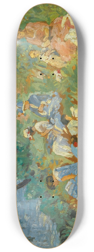 Henri Lebasque - Les Andelys, La Famille Lebasque Au Bord De Leau 8.25 inch art skate deck
