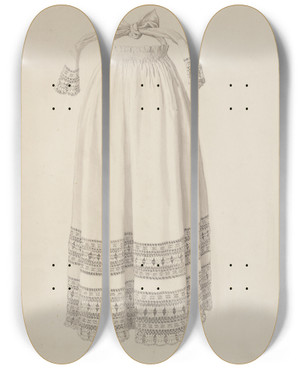 Triptych art skateboard deck of Carl Buergerniss Apron by Carl Buergerniss (20-)