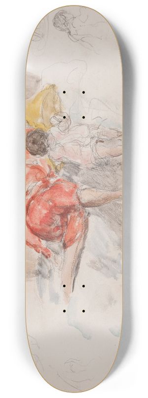 Henri Lebasque - Study of Mother and Child 8.25 inch art skate deck