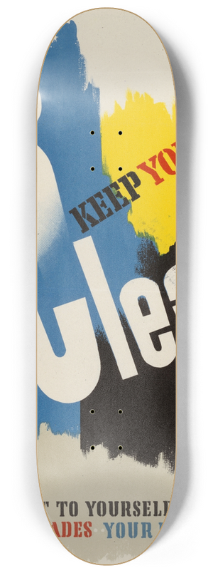 Abram Games - Keep Your Feet Clean 8.25 inch art skate deck