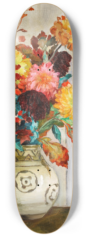 Henri Lebasque - Vase de Chrysantmes 8.25 inch art skate deck