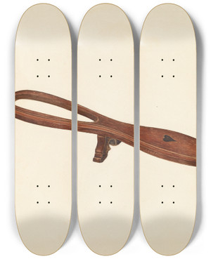 Triptych art skateboard deck of William Mcauley Bootjack_1 by William Mcauley