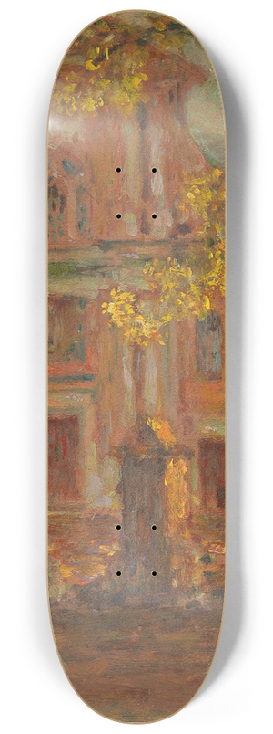 Henri Le Sidaner - Lglise, Dolceacqua 8.25 inch art skate deck Henri Le Sidaner - Lglise, Dolceacqua 8.25 inch art skate deck