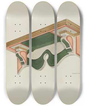 Triptych art skateboard deck of Edward Jewett Wall Bracket Ecclesiastical_1 by Edward Jewett (20-)