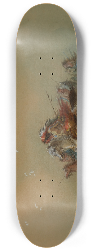 Alfred Jacob Miller - Indians on the War Path 8.25 inch art skate deck Alfred Jacob Miller - Indians on the War Path 8.25 inch art skate deck