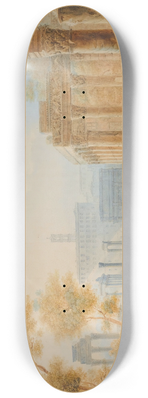 Henri Lvque - View Of The Forum, Rome 8.25 inch art skate deck Henri Lvque - View Of The Forum, Rome 8.25 inch art skate deck