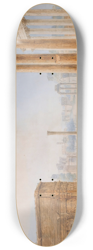 Henri Lvque - View Of The Forum With The Arch Of Septimus Severus 8.25 inch art skate deck Henri Lvque - View Of The Forum With The Arch Of Septimus Severus 8.25 inch art skate deck