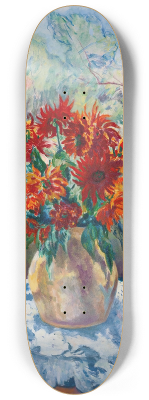 Henri Manguin - Dahlias Sur La Terrasse De Loustalet, Saint-Tropez 8.25 inch art skate deck