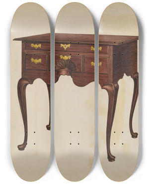 Triptych art skateboard deck of Arthur Johnson Lowboy_1 by Arthur Johnson