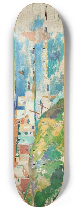 Henri Manguin - Vue Sur La Ponche, Saint-Tropez 8.25 inch art skate deck Henri Manguin - Vue Sur La Ponche, Saint-Tropez 8.25 inch art skate deck