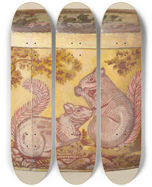 Triptych art skateboard deck of Arsen Maralian Bandbox_3 by Arsen Maralian