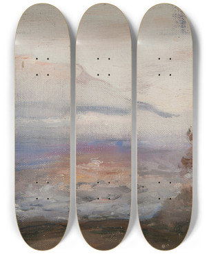 Triptych art skateboard deck of Jan Cigliski Yalta Spring_1 by Jan Ciaglinski (1858-1913)