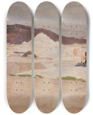 Triptych art skateboard deck of Jan Cigliski Tunis_1 by Jan Ciaglinski (1858-1913)