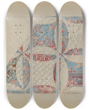 Triptych art skateboard deck of Douglas Campbell Quilt by Douglas Campbell