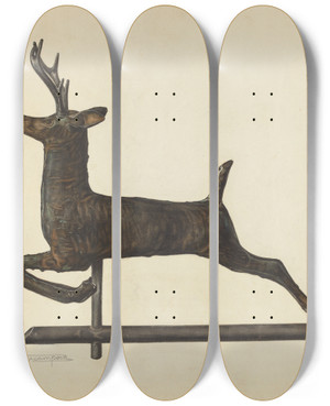 Triptych art skateboard deck of Nicholas Acampora Weather Vane_2 by Nicholas Acampora