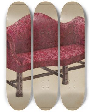 Triptych art skateboard deck of Frank Wenger Sofa_1 by Frank Wenger (20-)