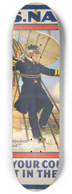 Henry Alexander Ogden - U.S. NavyHelp your countryEnlist in the Navy 8.25 inch art skate deck