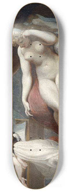 Henry Fuseli - Reclining Nude And Woman At The Piano 8.25 inch art skate deck