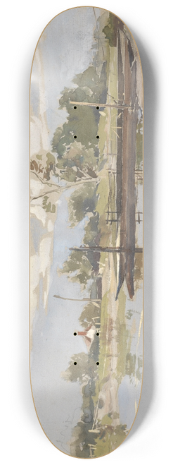 Alfred Parsons - Bablock Hythe, Near Oxford 8.25 inch art skate deck