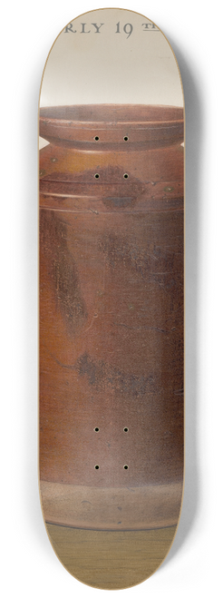 Alfred Parys - Red Glazed Preserve Jar 8.25 inch art skate deck