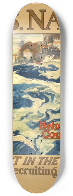 Henry Reuterdahl - U.S. Navy  Help your country! Enlist in the Navy 8.25 inch art skate deck