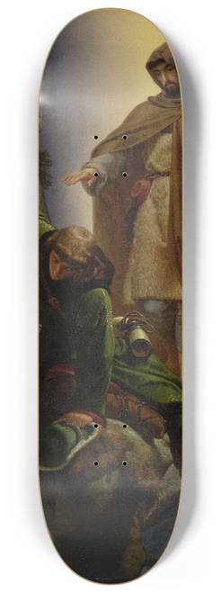 Alfred Rethel - A Guardian Angel Rescuing Emperor Maximilian from the Martinswand 8.25 inch art skate deck